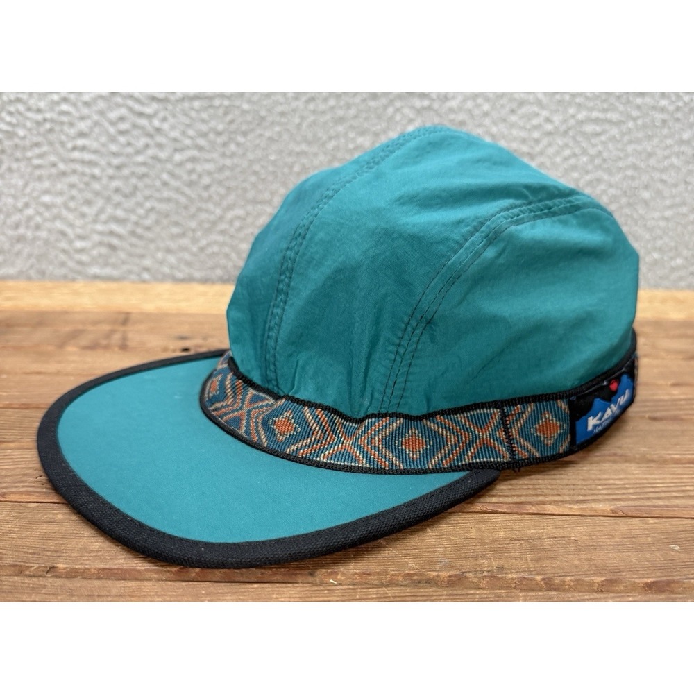 Kavu Teal Turquoise Five-Panel Hat with Patterned Sweatband